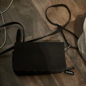 Vera Bradley Elegant Black Shoulder Bag with built in wallet !